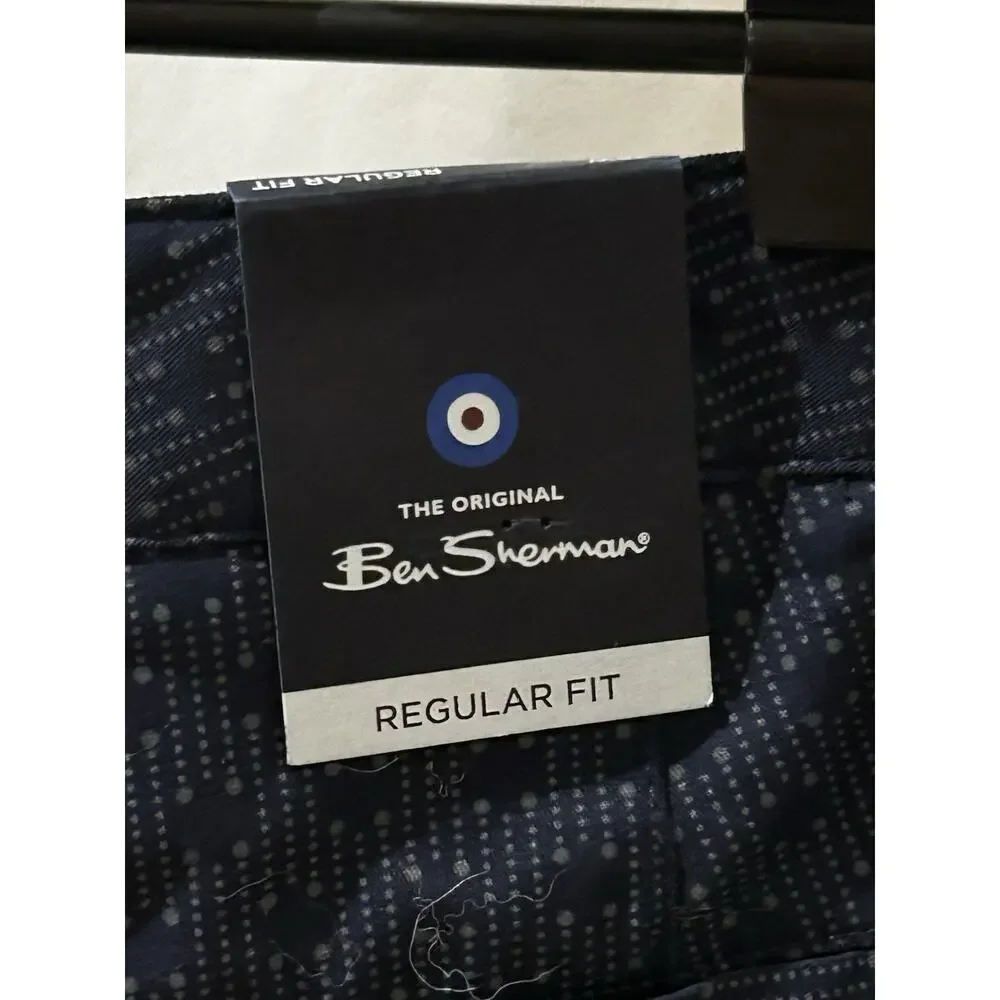 NWT Ben Sherman Regular Fit Shorts in Marine Blue size 36